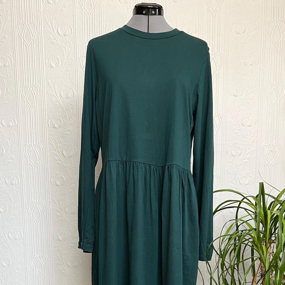 Thought British sustainable clothing Tencel and cotton green dress Tall Size 10
